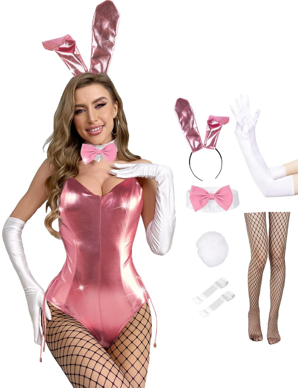 8004 Bunny Costume Set Senpai Cosplay Halloween Roleplay Bodysuit